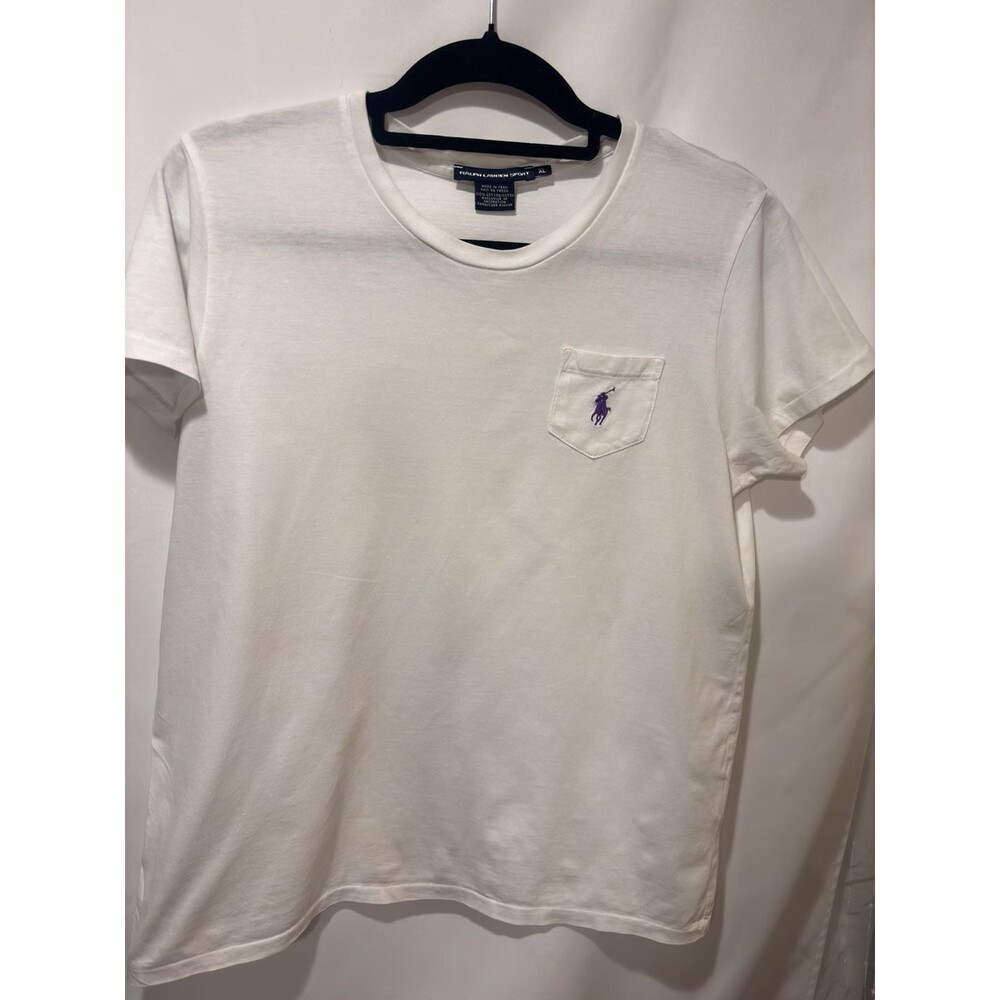 VINTAGE POLO RALPH LAUREN WHITE POCKET TEE SHIRT 1990S xl - Picture 2 of 12
